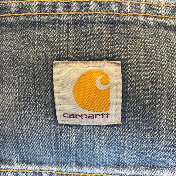 Carhartt Mens Carpenter Jeans 42x24 Relaxed Fit Denim Blue Cotton Blend Workwear - Picture 12 of 16